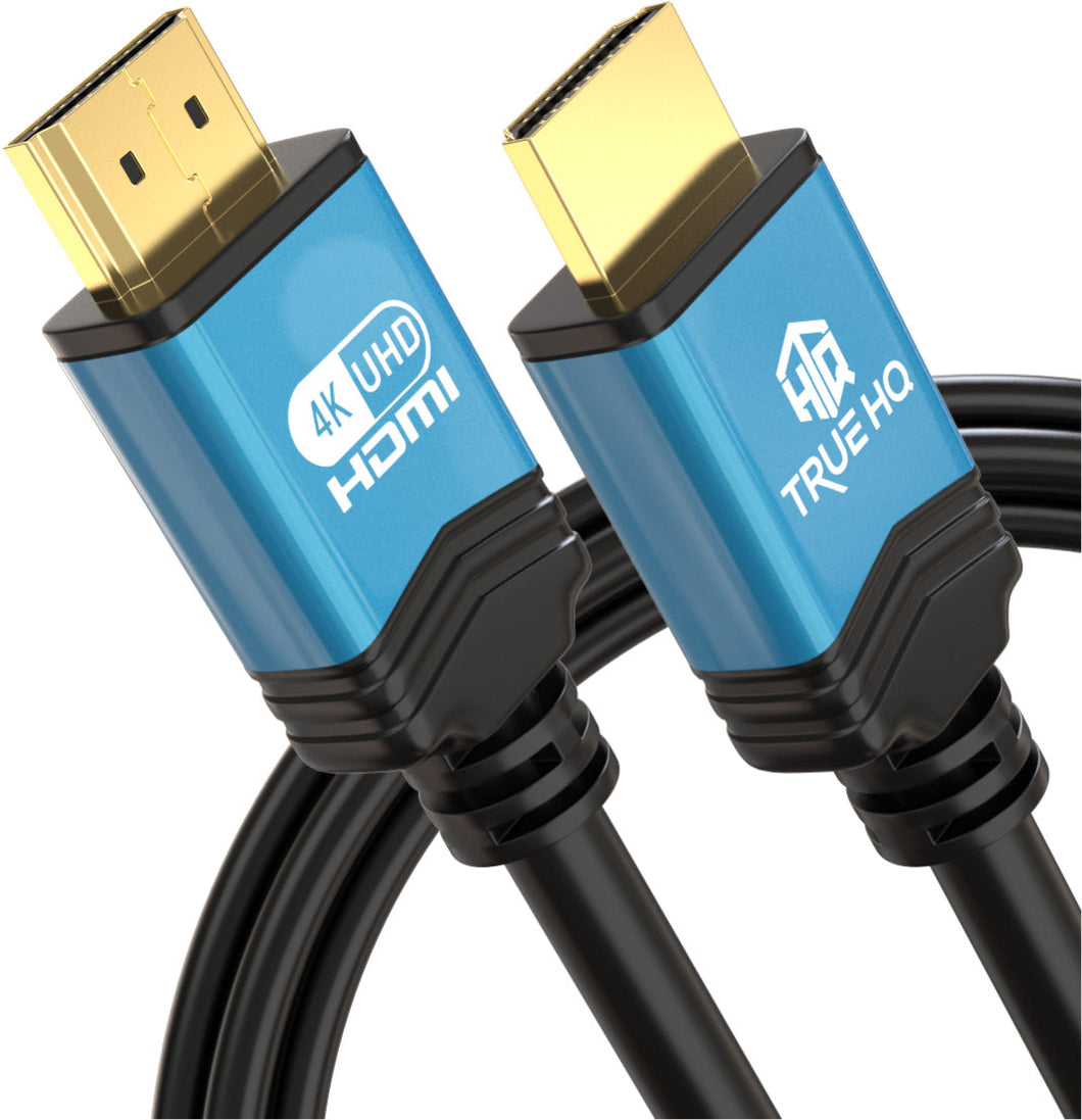 4K HDMI CABLE 4M HDMI LEAD BY TRUE HQ | DESIGNED IN THE UK | ULTRA HIGH SPEED 18GBPS HDMI 2.0 CORD WITH ETHERNET