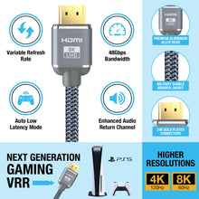 Load image into Gallery viewer, Ultra High Speed HDMI Cable 2.1 Certified 1M by True HQ
