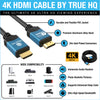 4K HDMI CABLE 5M HDMI LEAD BY TRUE HQ | DESIGNED IN THE UK | ULTRA HIGH SPEED 18GBPS HDMI 2.0 CORD WITH ETHERNET