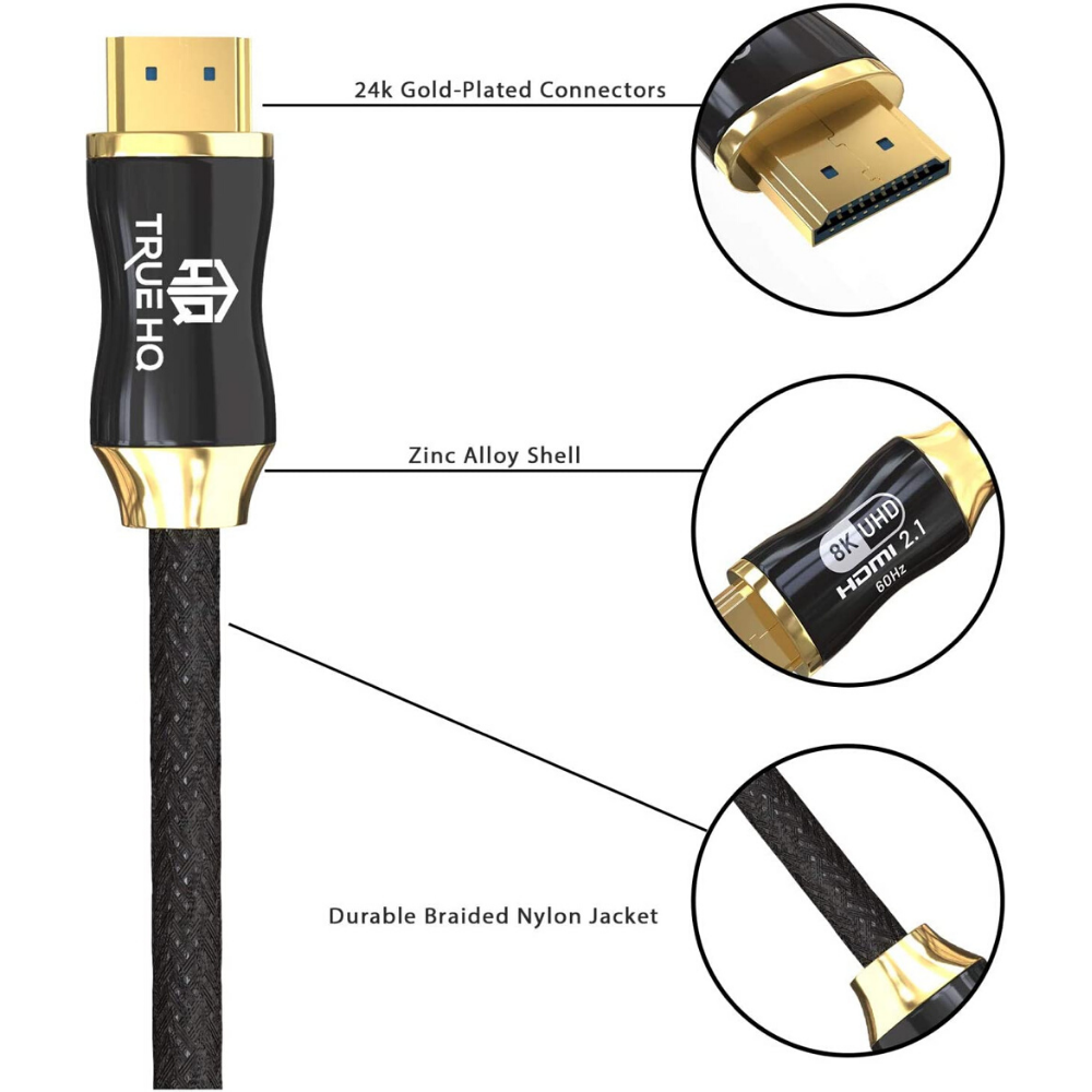 3M HDMI 2.1 Cable Certified 8K 48Gbps by True HQ